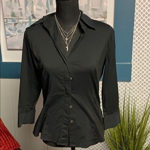 Express black button down shirt